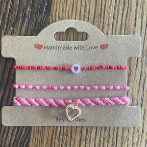 Handmade Heart Bracelet Set